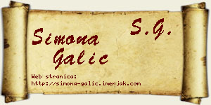 Simona Galić vizit kartica